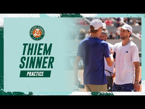 Dominic Thiem / Jannik Sinner - Practice | Roland-Garros 2023