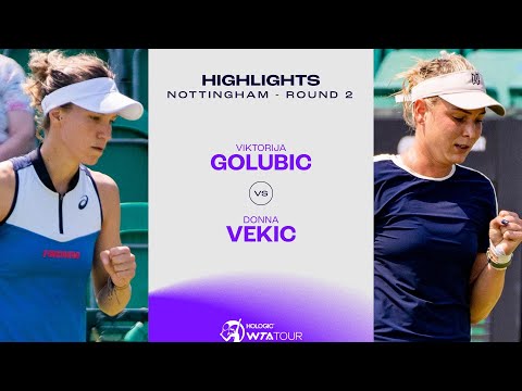 Viktorija Golubic vs. Donna Vekic | 2023 Nottingham Round 2 | WTA Match Highlights