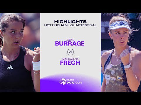 Jodie Burrage vs. Magdalena Frech | 2023 Nottingham Quarterfinal | WTA Match Highlights