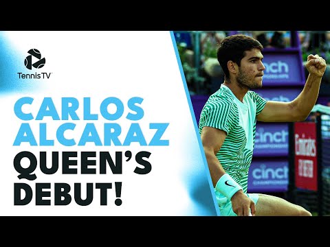 Carlos Alcaraz Queen's Club Debut vs Rinderknech | Queen's 2023 Highlights