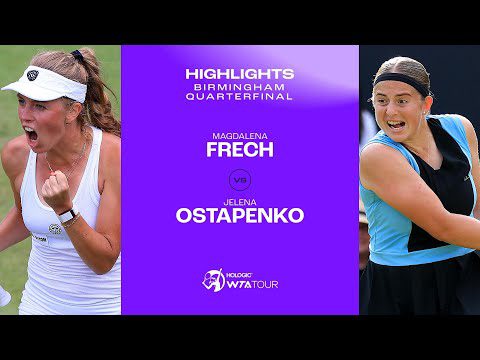 Magdalena Frech vs. Jelena Ostapenko | 2023 Birmingham Quarterfinals | WTA Match Highlights