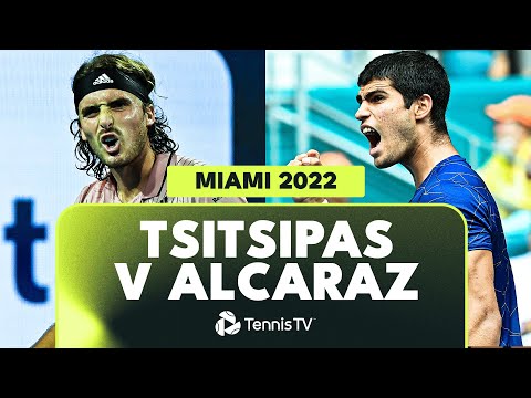 Stefanos Tsitsipas vs Carlos Alcaraz | Miami 2022 Extended Highlights