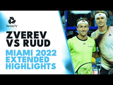 Casper Ruud vs Alexander Zverev Miami 2022 Quarter-Final | Extended Highlights