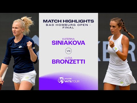 Lucia Bronzetti vs. Katerina Siniakova | 2023 Bad Homburg Finals | WTA Match Highlights