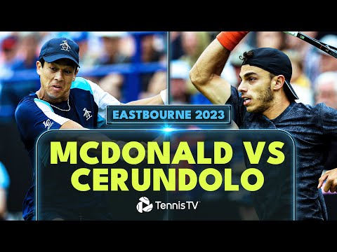 McDonald vs Cerundolo ENTERTAINING Match | Eastbourne 2023 Semi-Final Highlights