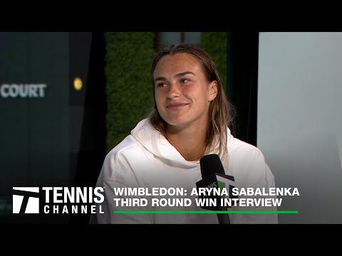 Aryna Sabalenka Approves of 'Tsitsidosa' Relationship | 2023 Wimbledon Third Round Win Interview