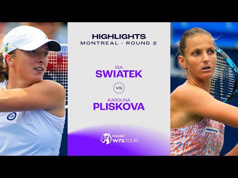 Iga Swiatek vs. Karolina Pliskova | 2023 Montreal Round 2 | WTA Match Highlights