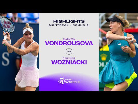 Marketa Vondrousova vs. Caroline Wozniacki | 2023 Montreal Round 2 | WTA Match Highlights