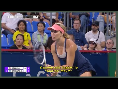 Danielle Collins confronts Sakkari after ball is hit into stands | The Break