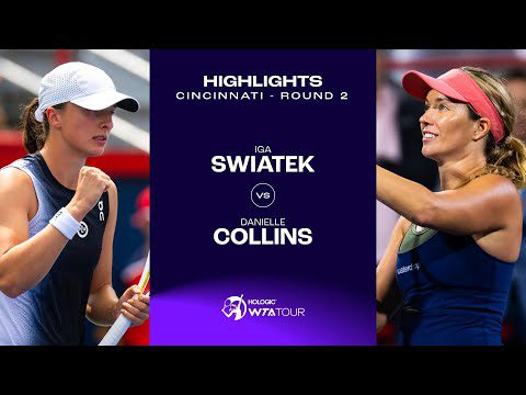 Iga Swiatek vs. Danielle Collins | 2023 Cincinnati Round 2 | WTA Match Highlights