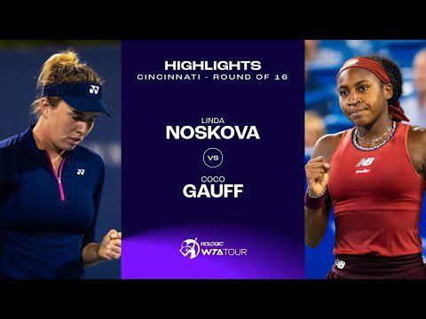 Linda Noskova vs. Coco Gauff | 2023 Cincinnati Round of 16 | WTA Match Highlights