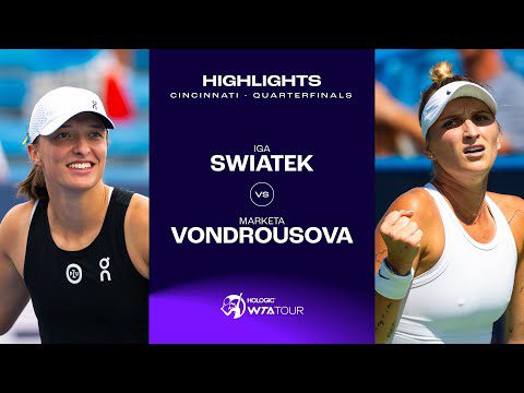 Iga Swiatek vs. Marketa Vondrousova | 2023 Cincinnati Quarterfinals | WTA Match Highlights