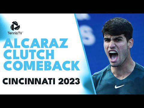 Carlos Alcaraz Saves Match Point In Dramatic Comeback vs Hurkacz! | Cincinnati 2023