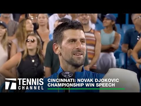 Novak Djokovic Humble In Victory; Cincinnati Champion Speech