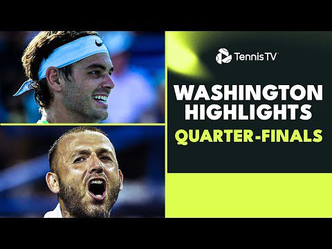 Tiafoe & Evans Clash; Fritz Faces Thompson | Washington 2023 Quarter-Final Highlights