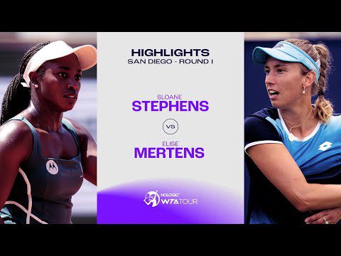 Sloane Stephens vs. Elise Mertens | 2023 San Diego Round 1 | WTA Match Highlights