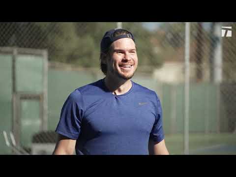 Teaching Actor Tyler Johnson Topspin: Episode 2 Tennis Like a Rockstar