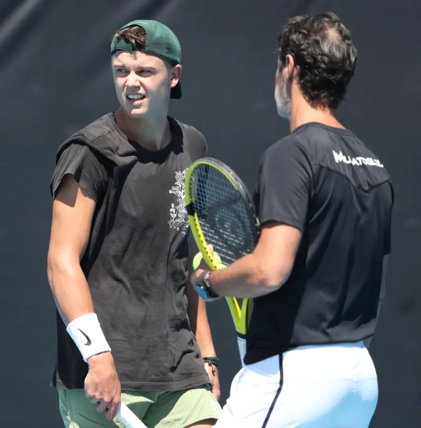 Holger Rune and Patrick Mouratoglou