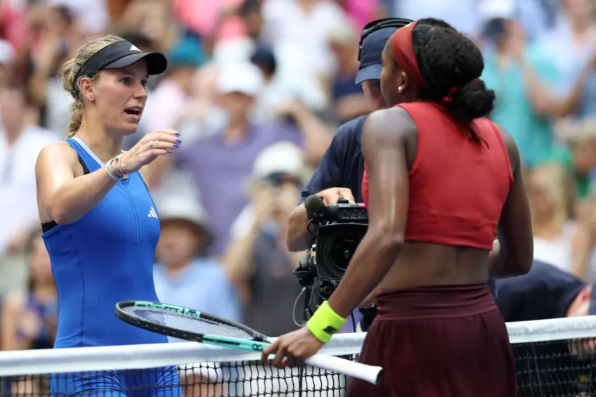 Cori Gauff and Caroline Wozniacki