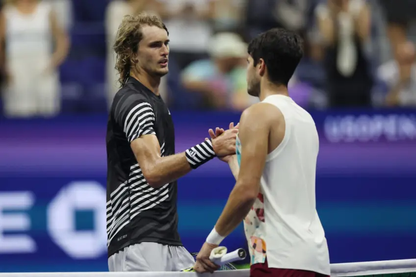 Alexander Zverev and Carlos Alcaraz