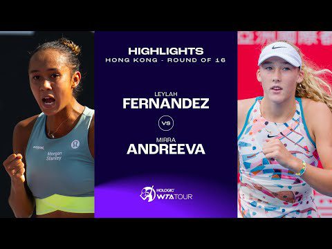 Leylah Fernandez vs. Mirra Andreeva | 2023 Hong Kong Round of 16 | WTA Match Highlights