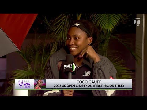 Coco Gauff Gifted Huge Bouquet Of Flowers By Zendaya; WTA Finals RR Win