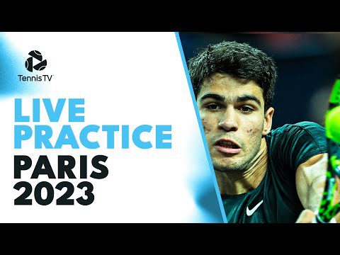 LIVE: Carlos Alcaraz Practice! | Rolex Paris Masters 2023