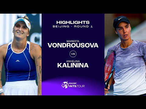 Marketa Vondrousova vs. Anhelina Kalinina | 2023 Beijing Round 1 | WTA Match Highlights