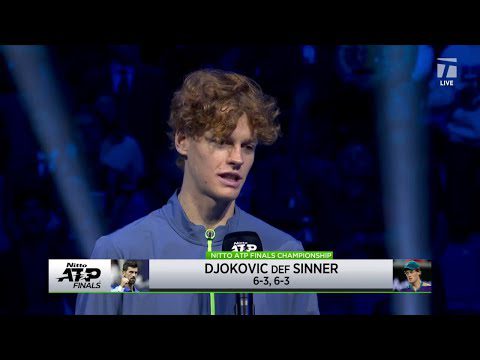 Jannik Sinner Speaks to His Home Crowd After Loss to Djokovic; ATP Finals Finalist Speech