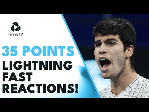 35 Tennis Points With Lightning Fast Reactions ⚡️