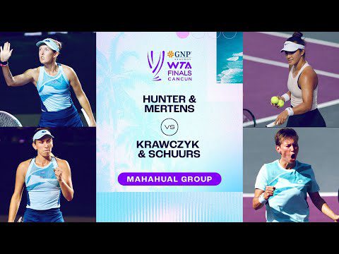 Hunter/Mertens vs. Krawczyk/Schuurs | 2023 WTA Finals Group Stage | WTA Match Highlights