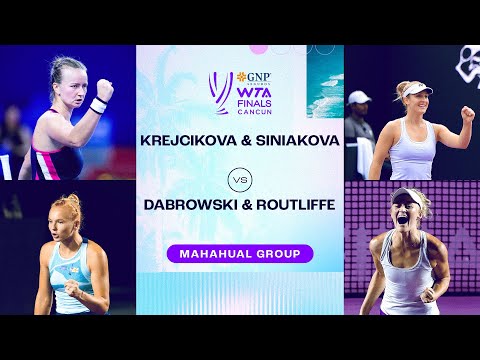 Krejcikova/Siniakova vs. Dabrowski/Routliffe | 2023 WTA Finals Group Stage | WTA Match Highlights