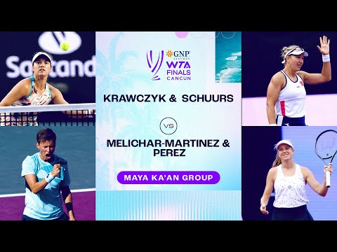 Schuurs/Krawczyk vs. Melichar-Martinez/Perez | 2023 WTA Finals Group Stage | WTA Match Highlights