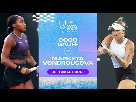 Coco Gauff vs. Marketa Vondrousova | 2023 WTA Finals Group Stage | WTA Match Highlights