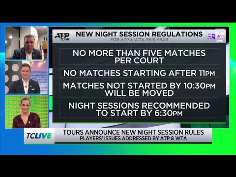 ATP & WTA Announce New Night Session Rules | Tennis Channel Live