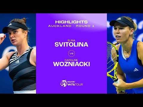 Elina Svitolina vs. Caroline Wozniacki | 2024 Auckland Round 1 | WTA Match Highlights