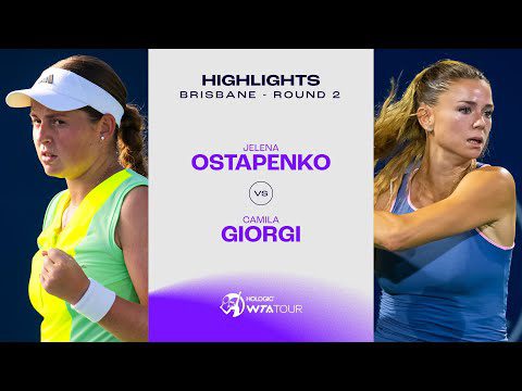 Jelena Ostapenko vs. Camila Giorgi | 2024 Brisbane Round 2 | WTA Match Highlights