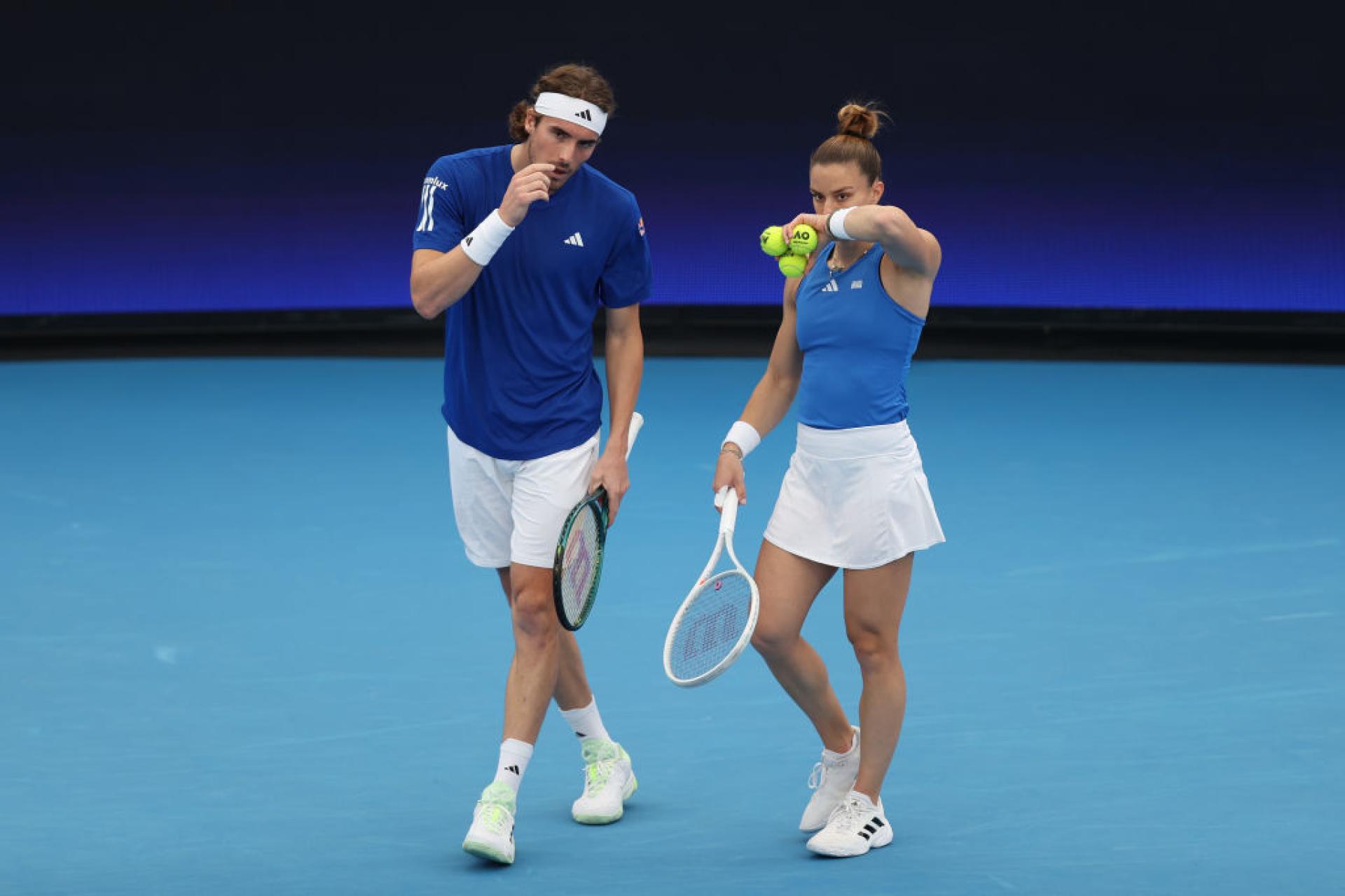 Stefanos Tsitsipas & Maria Sakkari, United Cup 2024