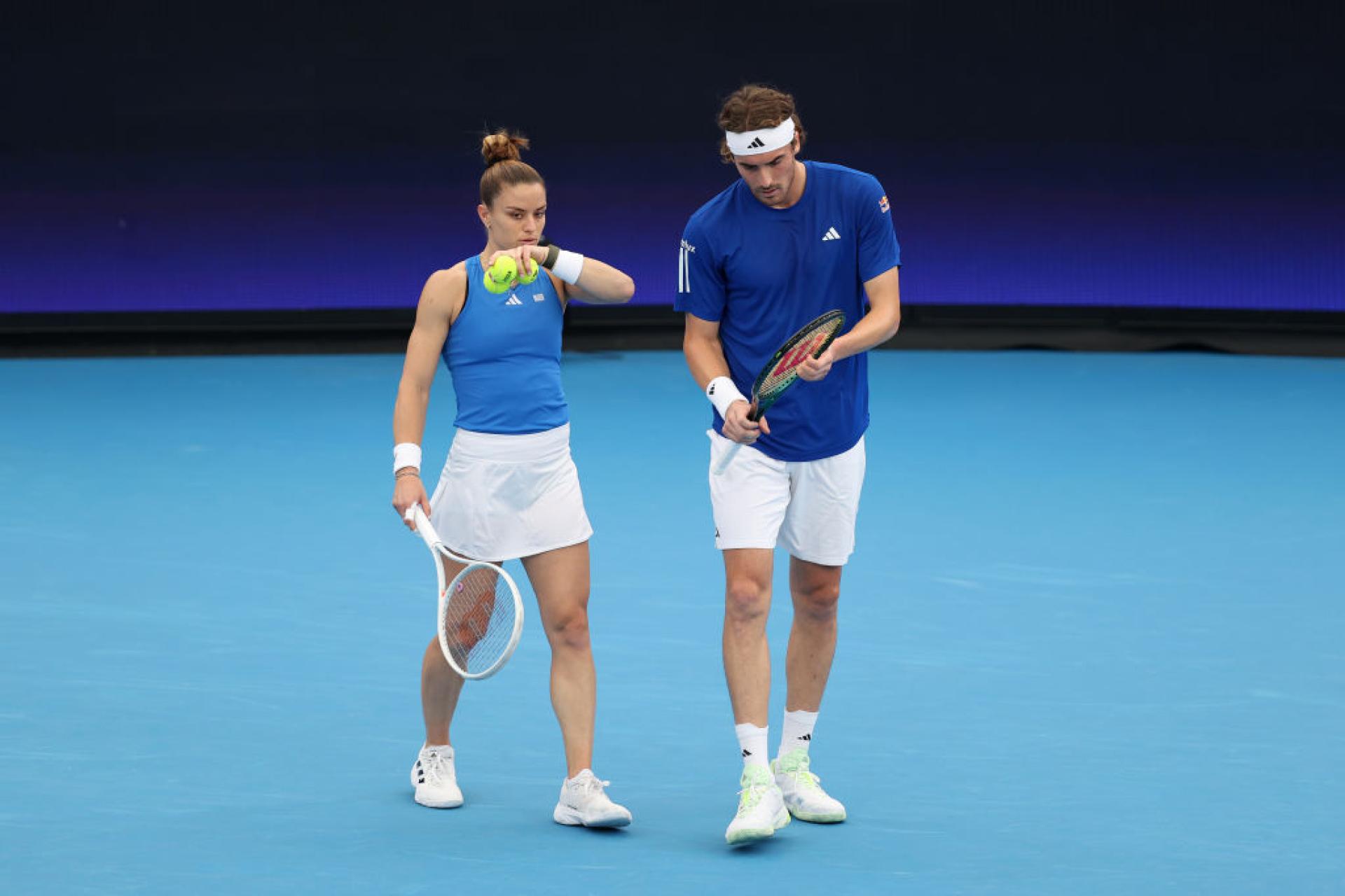 Stefanos Tsitsipas and Maria Sakkari