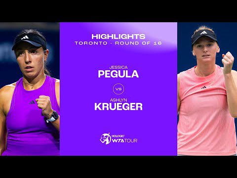 Jessica Pegula vs. Ashlyn Krueger | 2024 Toronto Round of 16 | WTA Match Highlights