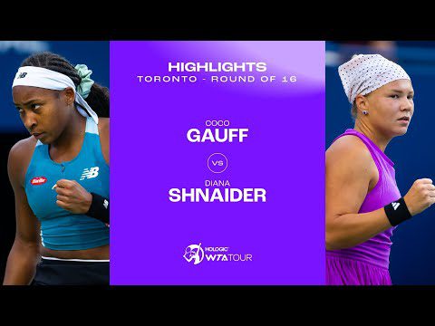 Coco Gauff vs. Diana Shnaider | 2024 Toronto Round of 16 | WTA Match Highlights