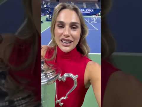 A message from the stunning #USOpen Champion, Aryna Sabalenka! 💃🏆 #WTA #ArynaSabalenka