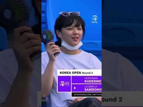 K-pop 🤝 Korea Open | #Jeongyeon has entered the building for prime-time tennis! #WTA #KoreaOpen