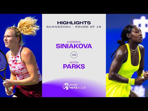 Katerina Siniakova vs. Alycia Parks | 2024 Guangzhou Round of 16 | WTA Match Highlights