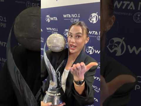 A message from Aryna Sabalenka, your 2024 WTA Year-End World No.1 presented by PIF! 🗣️ #WTA #tennis