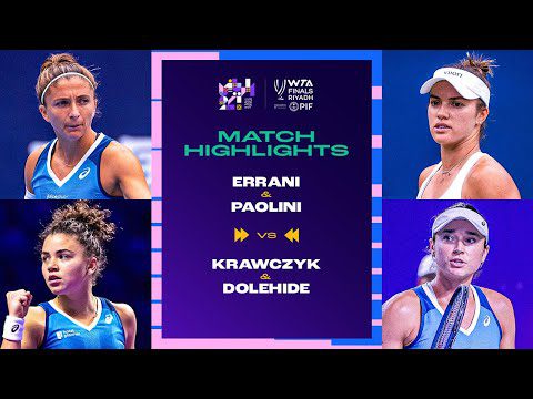 Errani & Paolini vs. Krawczyk & Dolehide | 2024 WTA Finals Group Stage | Match Highlights