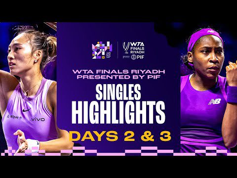 Day 2 & 3 Singles Group Stage in Riyadh | 2024 WTA Finals Group Stage | Match Highlights