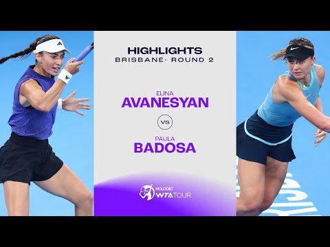 Paula Badosa vs. Elina Avanesyan | 2025 Brisbane Round 2 | WTA Match Highlights