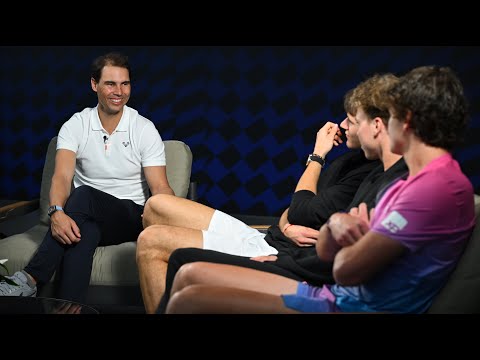 Nadal meets Next Gen stars Fonseca, Mensik, Michlesen in Jeddah 🤩