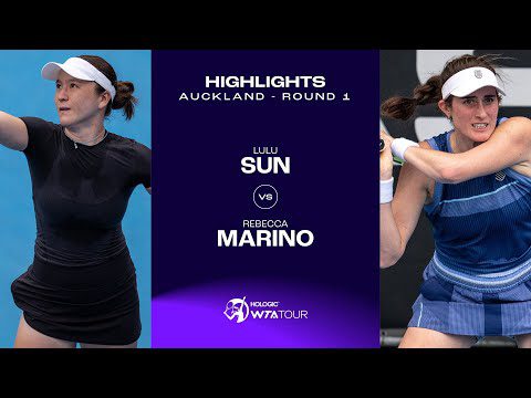 Lulu Sun vs. Rebecca Marino | 2025 Auckland Round 1 | WTA Match Highlights